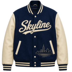 Skyline Script Varsity Jacket