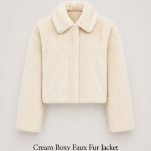 Ivory Luxe Box Fur Jacket